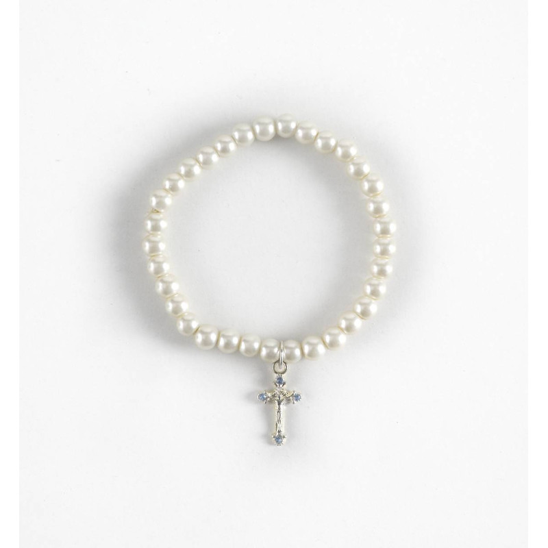 Βραχιόλι με χάνδρες και σταυρό