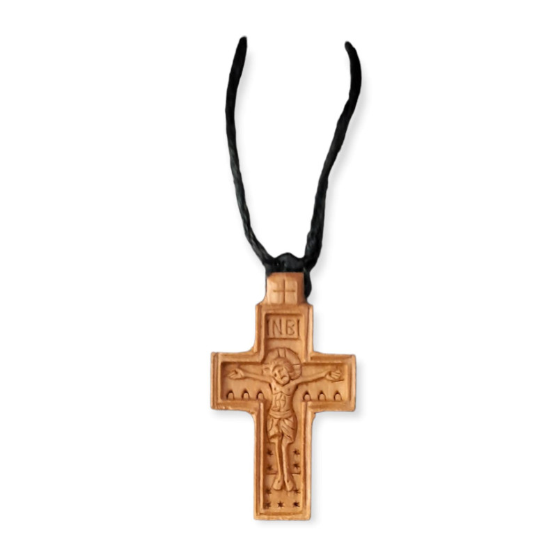 Χειροποίητος ξύλινος Σταυρός λαιμού
