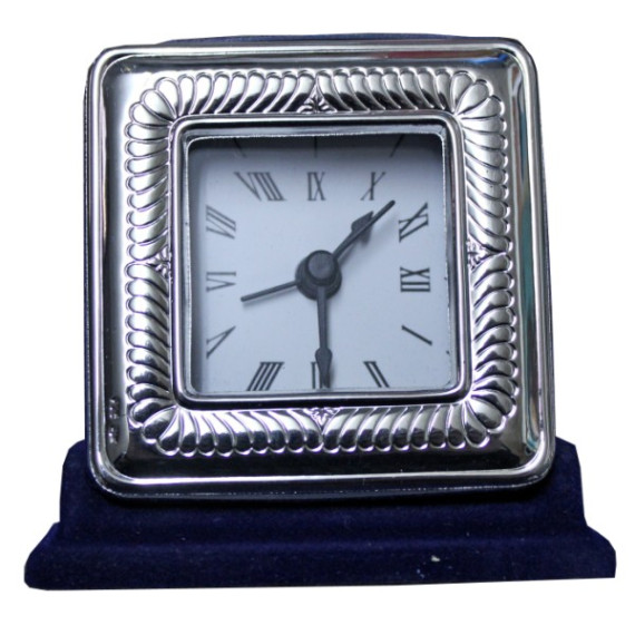 Ασημένιο ρολόι - κορνίζα 