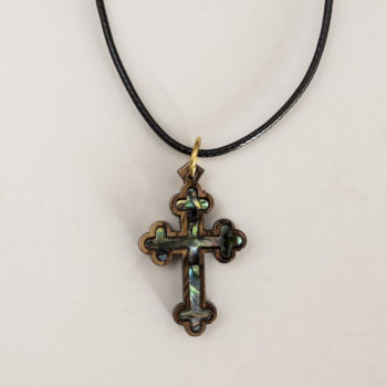 Σταυρός ξύλινος με φίλντισι